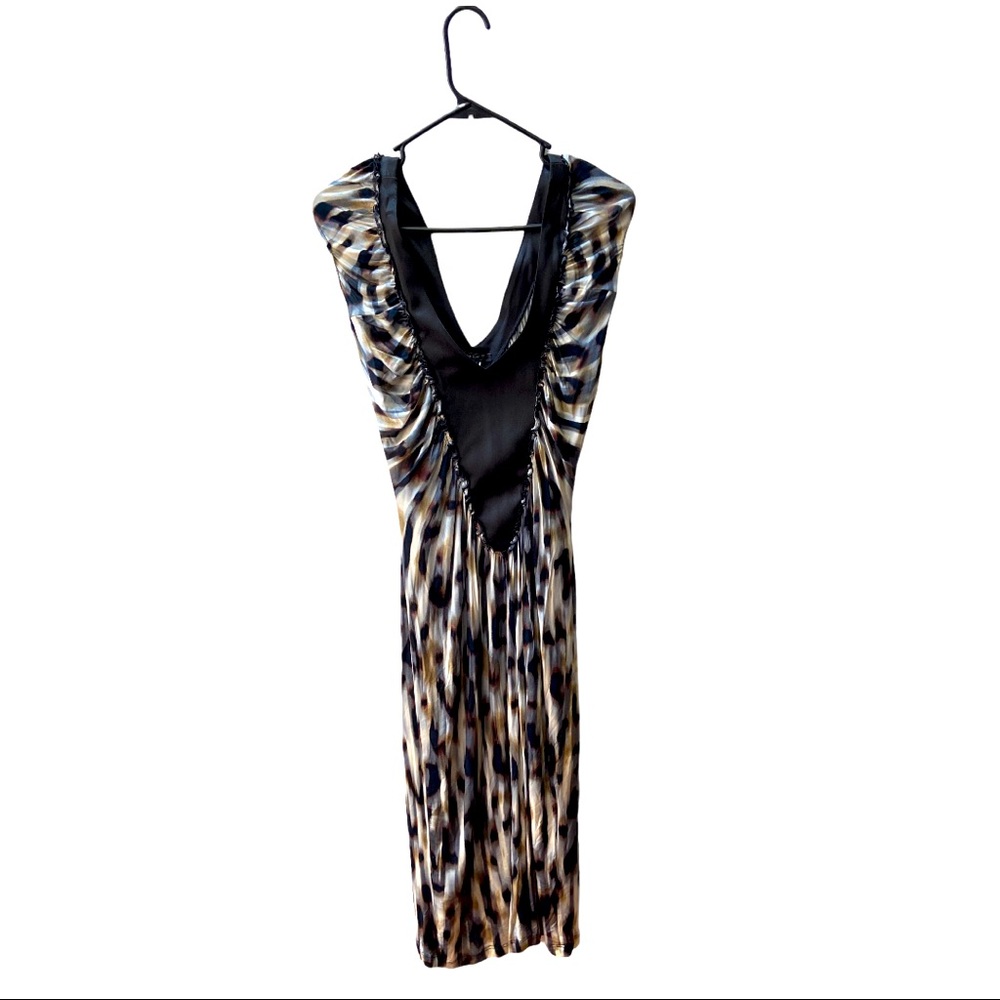 MNG abstract leopard dress. Size large.